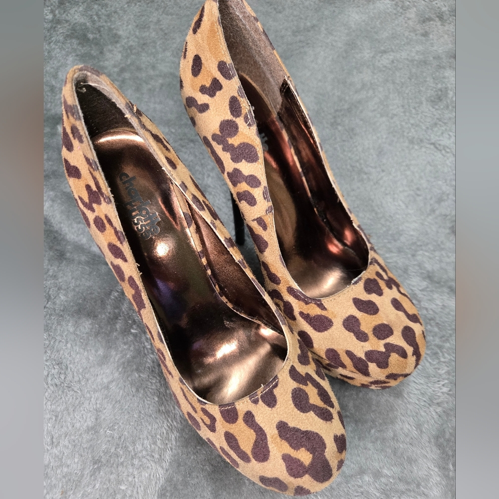 Charlotte Russe Leopard Heels size 6 - Picture 3 of 9